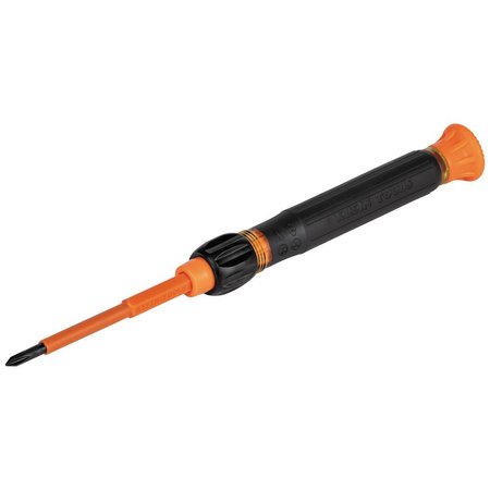 KLEIN TOOLS 2-in-1 Insulated Electronics Screwdriver, Phillips, Slotted Bits 32581INS
